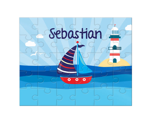 Personalized Sailboat Jigsaw Puzzle