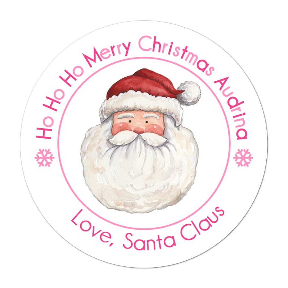 Santa Claus Face Christmas Gift Sticker – INKtropolis