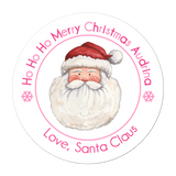 Santa Claus Face Personalized Sticker Christmas Stickers - INKtropolis