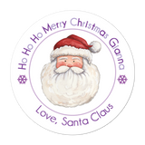 Santa Claus Face Personalized Sticker Christmas Stickers - INKtropolis