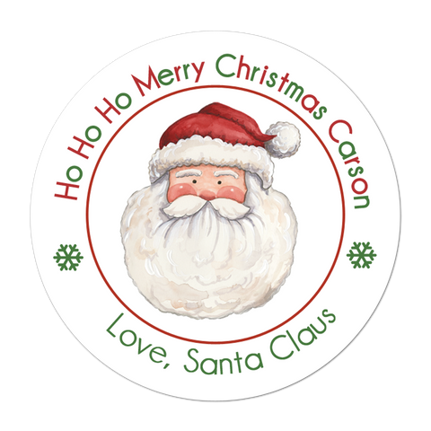 Santa Claus Face Christmas Gift Sticker
