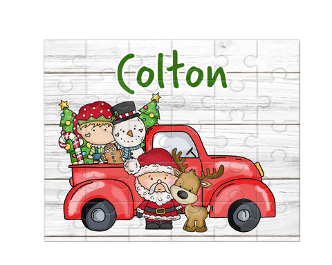 Personalized Santa Claus Christmas Jigsaw Puzzle
