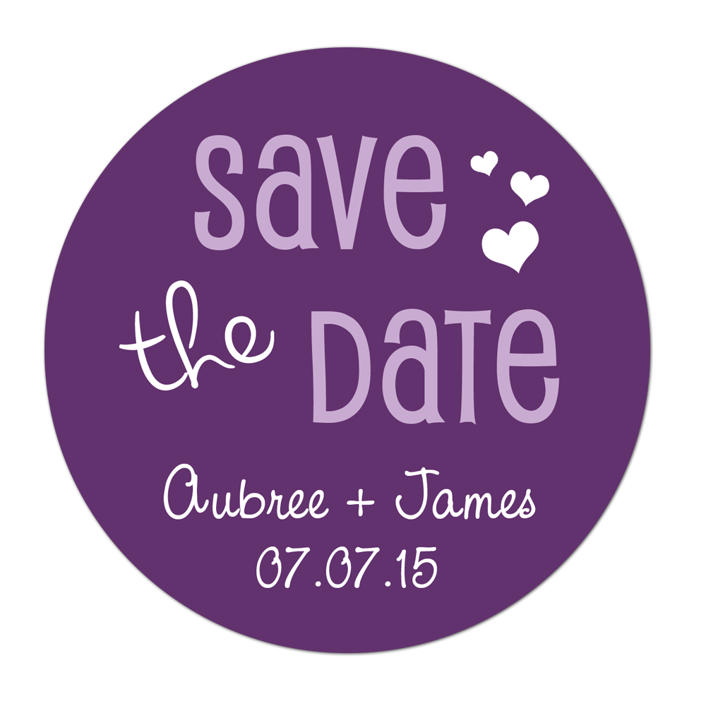 Save The Date Personalized Sticker Wedding Stickers - INKtropolis