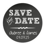 Save The Date Chalkboard Style Personalized Sticker Wedding Stickers - INKtropolis