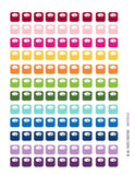 Monthly Planner Stickers Rainbow Scale Weight Stickers Planner Labels Compatible with Erin Condren Vertical Life Planner - 108 Stickers planner sticker - INKtropolis