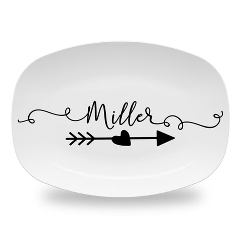 Personalized Name Platter, Serving Tray - Script Family Name