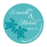 Sea Turtle Personalized Sticker Wedding Stickers - INKtropolis