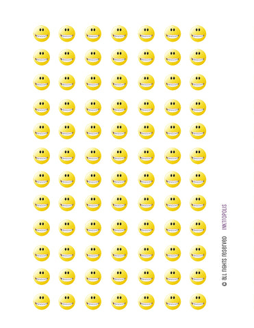 Monthly Planner Stickers Smiley Face with Braces Stickers Planner Labels Compatible with Erin Condren Life Planner - 84 Stickers