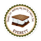 Smore Fun Personalized Sticker Birthday Stickers - INKtropolis