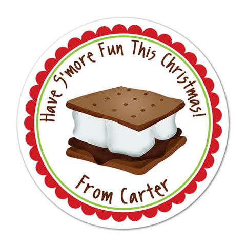 Holiday Smore Personalized Christmas Gift Sticker