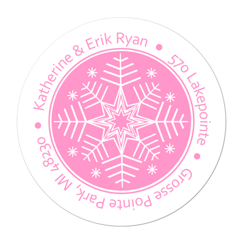 Snowflake Personalized Holiday Gift Sticker