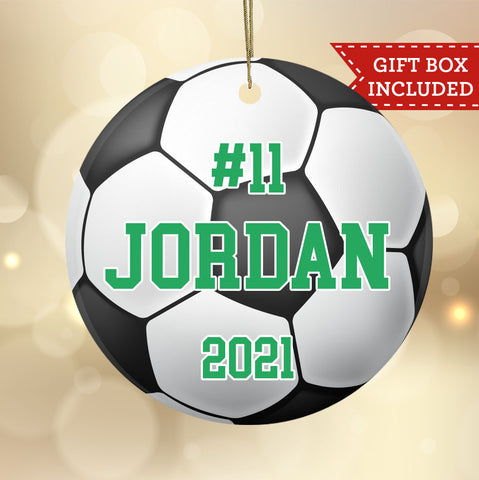 Personalized Soccer Christmas Ornament