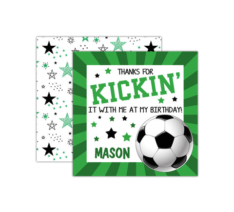 Personalized Soccer Birthday Favor Tags