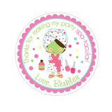 Spa Party Personalized Sticker Birthday Stickers - INKtropolis