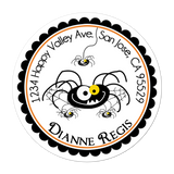 Spooky Spiders Personalized Sticker Halloween Stickers - INKtropolis