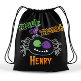 personalized halloween spider trick or treat bag