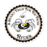 Spooky Spiders Personalized Sticker Halloween Stickers - INKtropolis