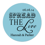 Spread The Love Personalized Sticker Wedding Stickers - INKtropolis