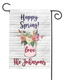 personalized spring floral garden flag