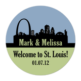 St Louis Missouri Skyline Personalized Sticker Wedding Stickers - INKtropolis