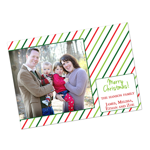 Striped Holiday Digital Invitation