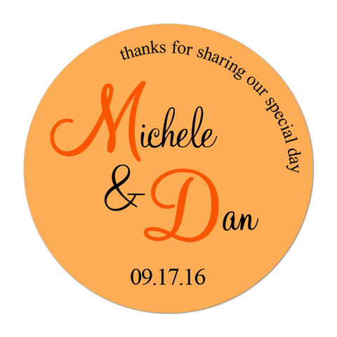 Sweet Sentiment Personalized Wedding Favor Sticker