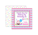 Personalized Sweet Shoppe Birthday Favor Tags