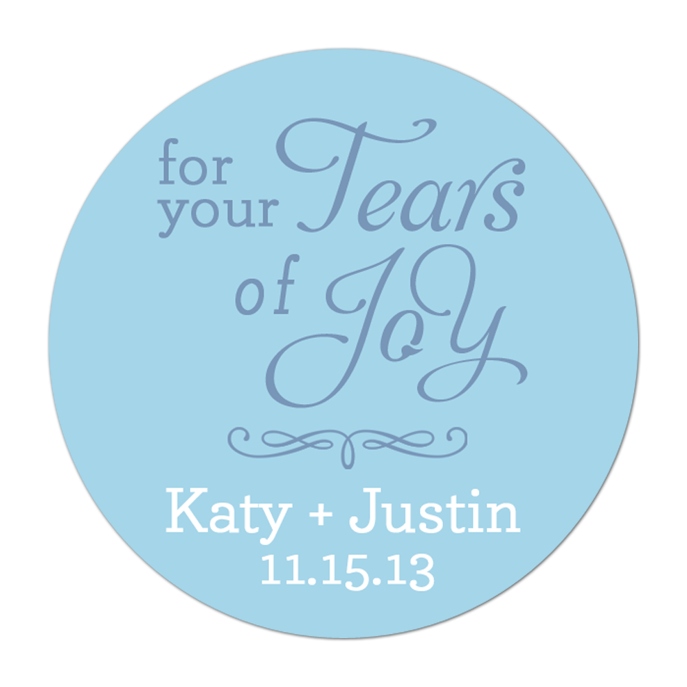 For Your Tears of Joy Personalized Sticker Wedding Stickers - INKtropolis