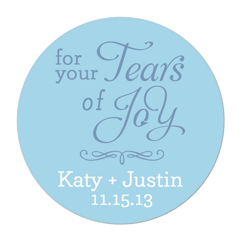 For Your Tears of Joy Personalized Wedding Favor Sticker
