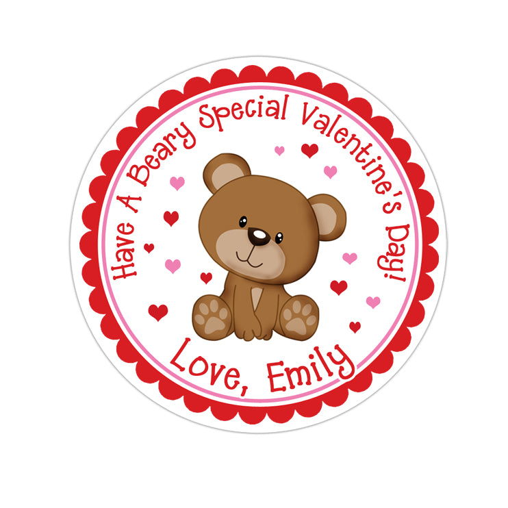 Pink Heart Teddy Bear Valentines Day Sticker – INKtropolis