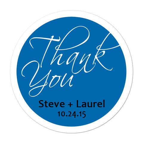 Thank You Personalized Wedding Favor Sticker