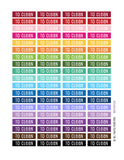Monthly Planner Stickers Rainbow To Clean Header Stickers Planner Labels Compatible with Erin Condren Vertical Life Planner planner sticker - INKtropolis