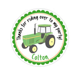 Tractor Personalized Sticker Birthday Stickers - INKtropolis