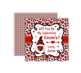 Personalized Gnome Valentine's Day Tags, Valentine Cards
