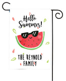 personalized watermelon summer garden flag