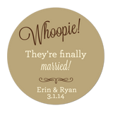 Whoopie Finally Married Personalized Sticker Wedding Stickers - INKtropolis