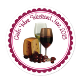 Wine And Cheese Personalized Sticker Miscellaneous Stickers - INKtropolis