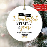 Personalized Family Christmas Ornament - It's The Most Wonderful Time Of Year