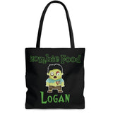 personalized zombie halloween trick or treat bag
